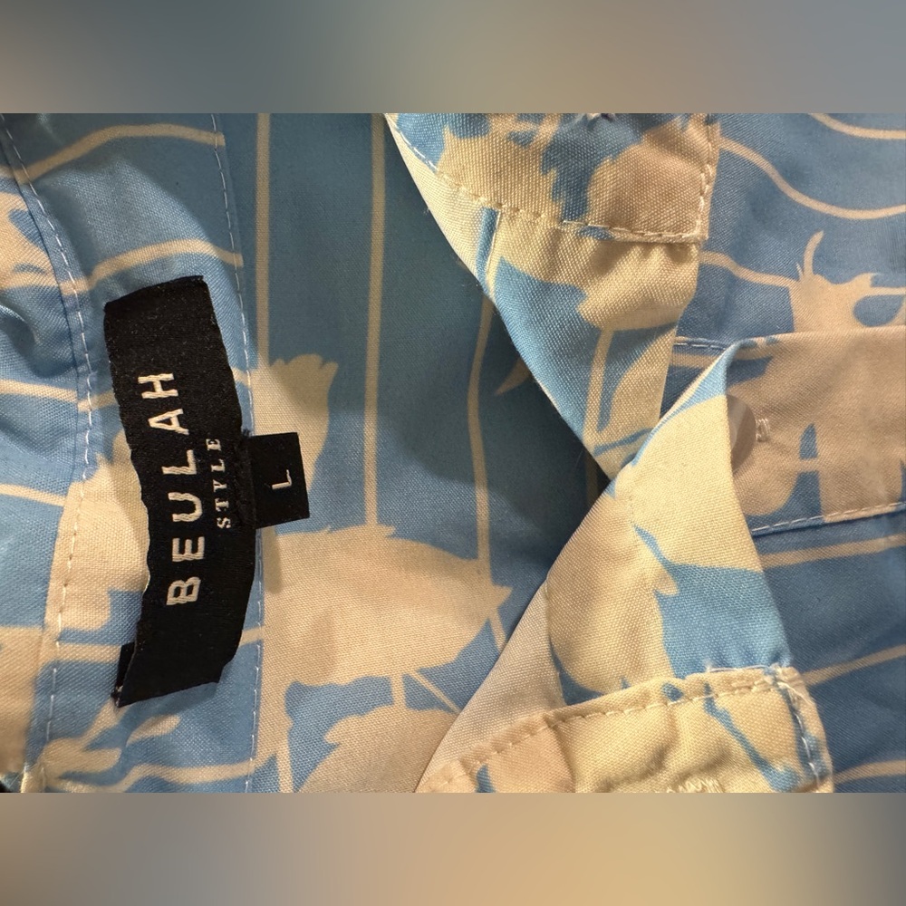 Beulah dress - inspired by safiyaa Oksana Pale Blue & White Short Dress - Picture 6 of 11